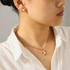 Wholesale Stainless Steel Electroplated Star Earrings And Necklace For Women