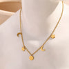 Wholesale Stainless Steel Electroplated Star Moon Pendant Bracelet For Women Fashion Simple Allmatch Style