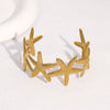 Wholesale Stainless Steel Electroplated Starfish Open Bracelet Simple Casual Style Accessories