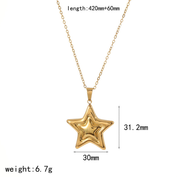Wholesale Stainless Steel Electroplated Starshaped Women's Personality Niche Earrings