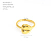 Wholesale Stainless Steel Electroplated Threedimensional Geometric Minimalist Heart Ring For Women