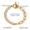 Wholesale Stainless Steel Electroplated Tiger Eye Zircon Cross Jewelry Bracelet And Earrings In Ins Geometric Style
