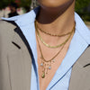 Wholesale Stainless Steel Electroplated Water Drop Tassel Necklace For Women In Ins Style