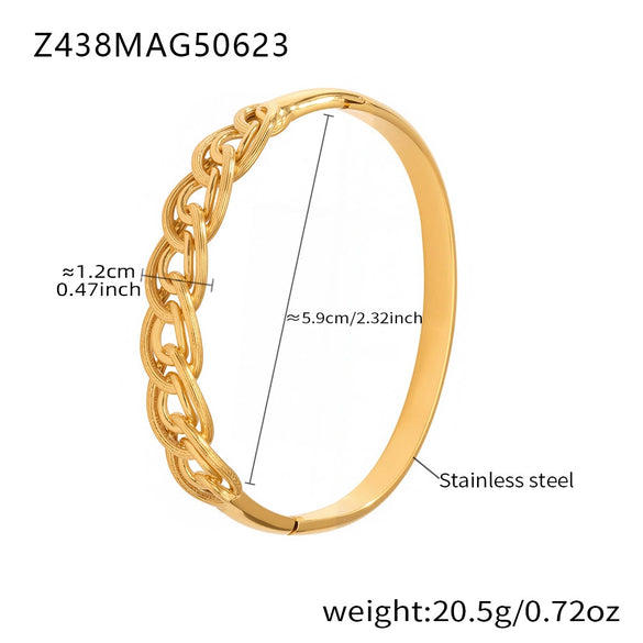 Wholesale 316L Stainless Steel Electroplating Fashion Zircon Bracelet