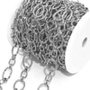 Wholesale Stainless Steel Ellipse Hip Hop Chain Necklace With Electroplating