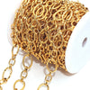 Wholesale Stainless Steel Ellipse Hip Hop Chain Necklace With Electroplating