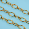 Wholesale Stainless Steel Ellipse Hip Hop Chain Necklace With Electroplating