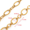 Wholesale Stainless Steel Ellipse Hip Hop Chain Necklace With Electroplating