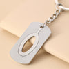 Wholesale Stainless Steel Ellipse Military Style Key Chain Pendant