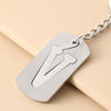 Wholesale Stainless Steel Ellipse Military Style Key Chain Pendant