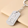 Wholesale Stainless Steel Ellipse Military Style Key Chain Pendant