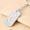 Wholesale Stainless Steel Ellipse Military Style Key Chain Pendant