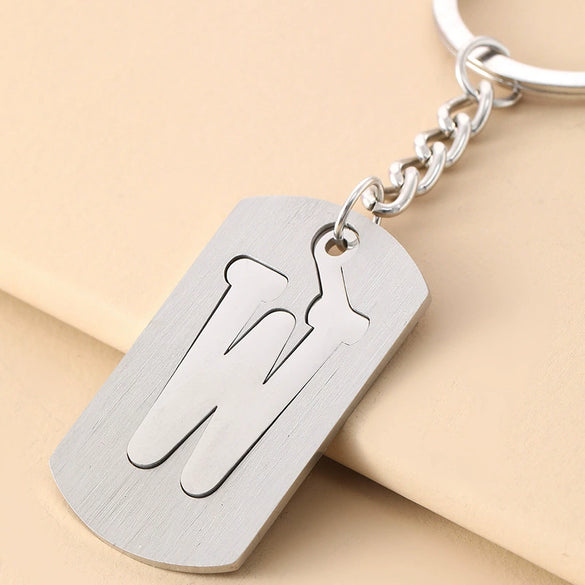 Wholesale Stainless Steel Ellipse Military Style Key Chain Pendant