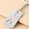 Wholesale Stainless Steel Ellipse Military Style Key Chain Pendant