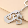 Wholesale Stainless Steel Ellipse Military Style Key Chain Pendant