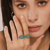Wholesale Stainless Steel Enamel Glaze Geometric Ring Electroplated Jewelry Unisex