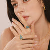 Wholesale Stainless Steel Enamel Glaze Geometric Ring Electroplated Jewelry Unisex