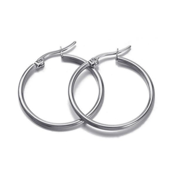 Wholesale Stainless Steel Exaggerated Geometric Electroplated Large Circle Earrings