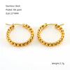 Wholesale 316L Stainless Steel Exaggerated Geometric Round Twist Earrings For Women