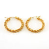 Wholesale 316L Stainless Steel Exaggerated Geometric Round Twist Earrings For Women
