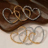 Wholesale Stainless Steel Exaggerated Heart Hollow Heart Shaped Earrings With Electroplating For Women