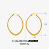 Wholesale Stainless Steel Exaggerated Love Oval Heart Shaped Electroplated Women's Hip Hop Simple Line Earrings