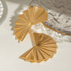 Wholesale Stainless Steel Fanshaped Geometric Earrings With Electroplating For Women