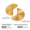 Wholesale Stainless Steel Fanshaped Geometric Earrings With Electroplating For Women