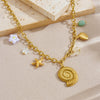 Wholesale Stainless Steel Fashion Animal Style Star Shape Gold Plated Sea Life Pendant Necklace