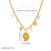 Wholesale Stainless Steel Fashion Animal Style Star Shape Gold Plated Sea Life Pendant Necklace