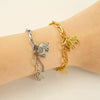 Wholesale Stainless Steel Fashion Animals Zodiac Design Electroplated Bracelet