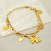 Wholesale Stainless Steel Fashion Animals Zodiac Design Electroplated Bracelet