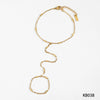 Wholesale Stainless Steel Fashion Ball Bead Hand Chain With Geometric Pattern Pvd Electroplated