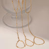 Wholesale Stainless Steel Fashion Ball Bead Hand Chain With Geometric Pattern Pvd Electroplated