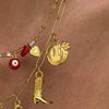 Wholesale Stainless Steel Fashion Boots Pendant With Heart Shape Electroplated In 18K Gold Color