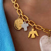 Wholesale Stainless Steel Fashion Boots Pendant With Heart Shape Electroplated In 18K Gold Color