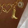Wholesale Stainless Steel Fashion Boots Pendant With Heart Shape Electroplated In 18K Gold Color