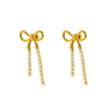 Wholesale Stainless Steel Fashion Bow Earrings Jewelry With Electroplating Treatment For Women