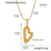 Wholesale 316L Stainless Steel Fashion Double Love Hollow Woven Earrings Necklace Pvd Gold Plated
