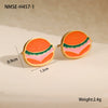 Wholesale Stainless Steel Fashion Earrings With Geometric Fruit And Heart Shapes And Oildropping Design