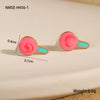 Wholesale Stainless Steel Fashion Earrings With Geometric Fruit And Heart Shapes And Oildropping Design