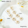 Wholesale Stainless Steel Fashion Flower Style Electroplated Women's Earrings