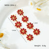 Wholesale Stainless Steel Fashion Flower Style Electroplated Women's Earrings