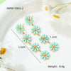 Wholesale Stainless Steel Fashion Flower Style Electroplated Women's Earrings