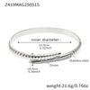 Wholesale 316L Stainless Steel Fashion Geometric Electroplated Open Bracelet Jewelry