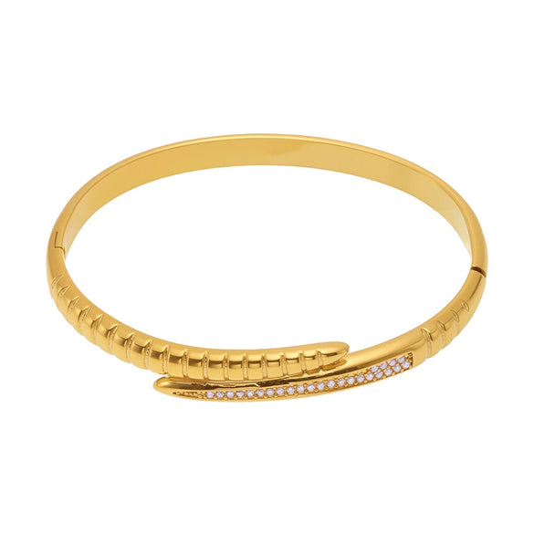 Wholesale 316L Stainless Steel Fashion Geometric Electroplated Open Bracelet Jewelry