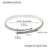 Wholesale 316L Stainless Steel Fashion Geometric Electroplated Open Bracelet Jewelry