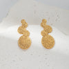 Wholesale Stainless Steel Fashion Geometric Electroplating Round Stitching Earrings For Women