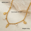 Wholesale Stainless Steel Fashion Geometric Pattern Ocean Wind Shell Starfish Necklace For Women With Electroplating