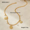 Wholesale Stainless Steel Fashion Geometric Pattern Ocean Wind Shell Starfish Necklace For Women With Electroplating
